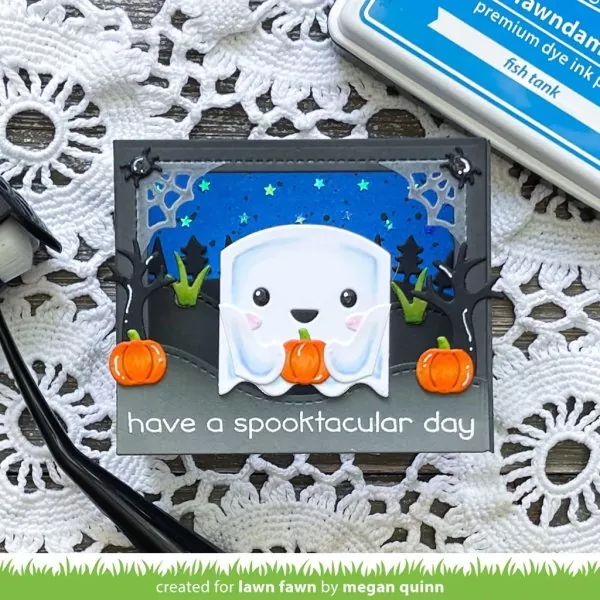 Shadow Box Card Halloween Add-On Dies Lawn Fawn 2