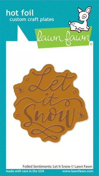 Lawn Fawn Foiled Sentiments: Let It Snow Hot Foil Plate