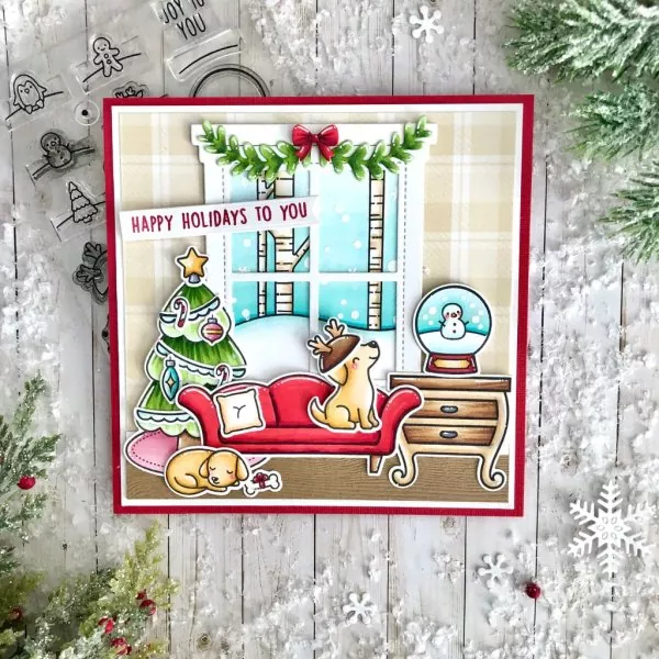 Little Snow Globe: Dog Clear Stamps Lawn Fawn 2
