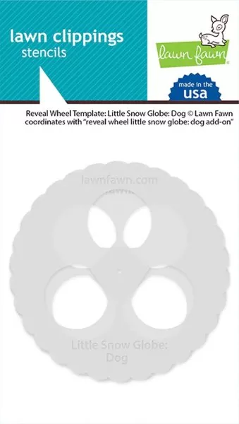 Stencil Reveal Wheel Templates: Little Snow Globe: Dog Lawn Fawn