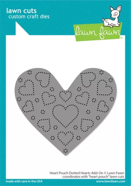 Heart Pouch Dotted Hearts Add-On Dies Lawn Fawn