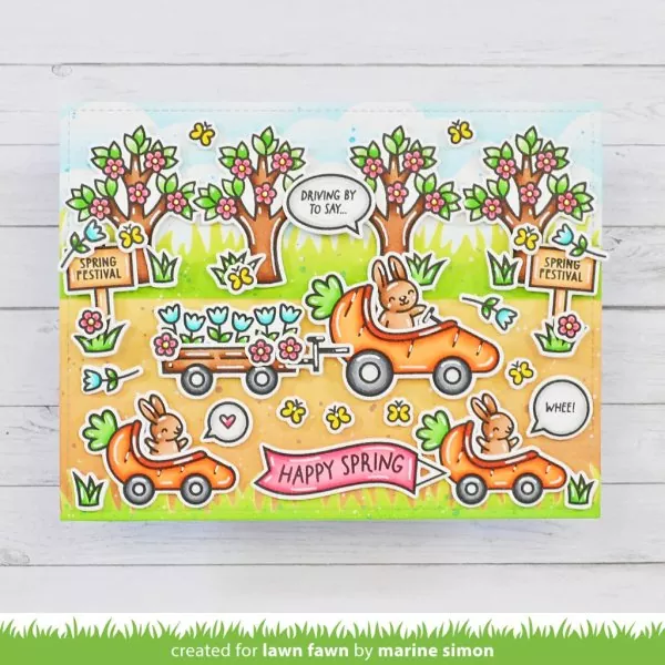 Carrot 'bout You Banner Add-On Clear Stamps Lawn Fawn 1