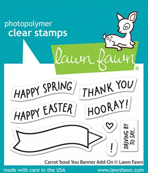 Carrot 'bout You Banner Add-On Clear Stamps Lawn Fawn