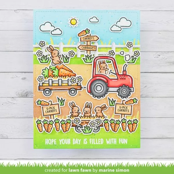 Hay There, Hayrides! Bunny Add-On Clear Stamps Lawn Fawn 2