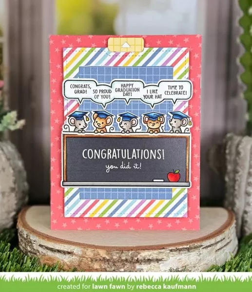 Simply Celebrate Graduation Coloring Stencils Lawn Fawn 4
