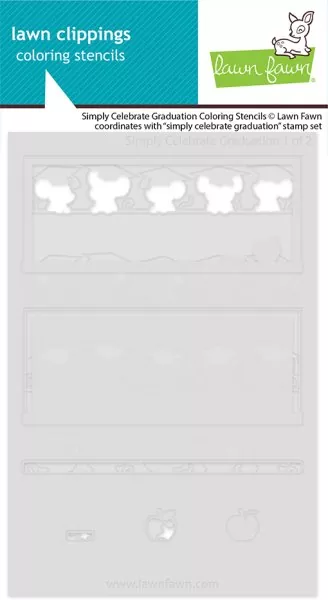Simply Celebrate Graduation Coloring Stencils Lawn Fawn