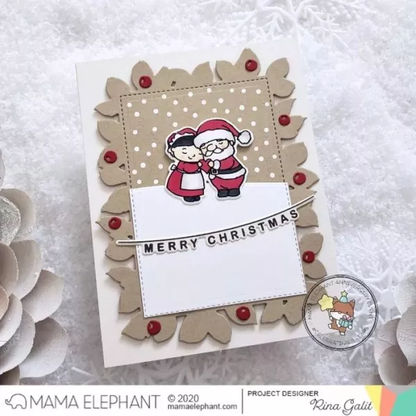 Holiday Word Banners Mama Elephant Stamp & Die Bundle 2