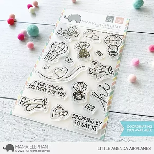 Little Agenda Airplanes Clear Stamps Mama Elephant