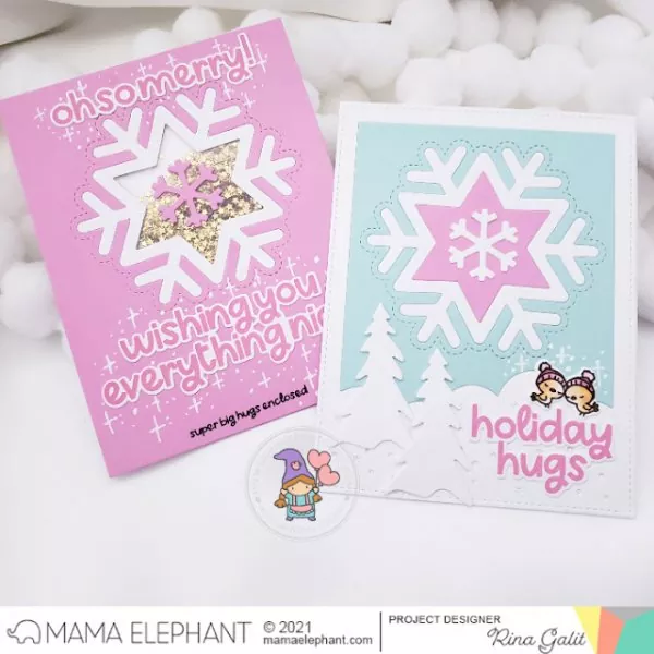 Mega Snowflake Cover Dies Creative Cuts Mama Elephant 1