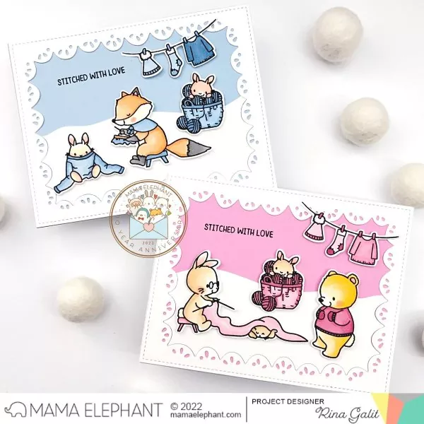 Stitched with Love Clear Stamps Mama Elephant 1