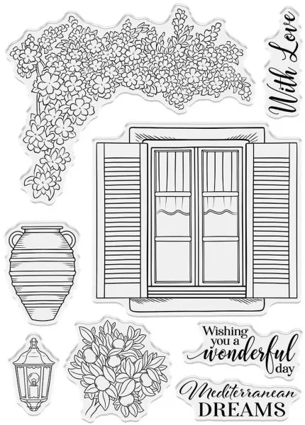 Mediterranean Dreams - Mediterranean Window stamp set crafters companion 1