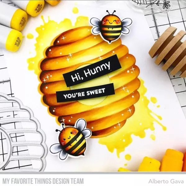 Honey Bees Clear Stamps My Favorite Things Project 1