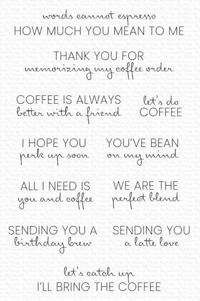 Coffee Order Clear Stamps My Favorite Things