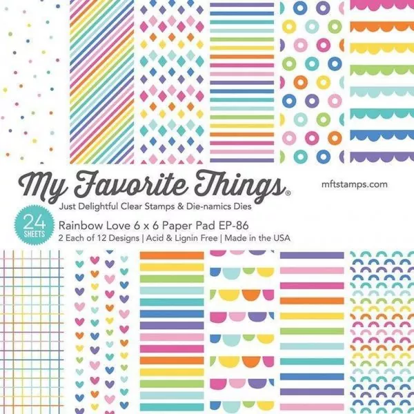 Rainbow Love Paper Pad 6x6 Inch My Favorite Things