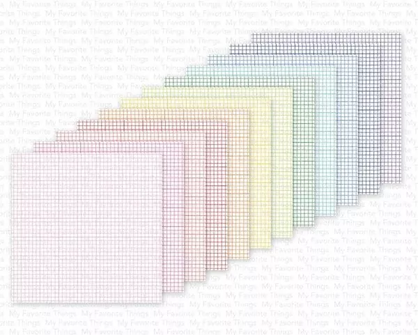 Rainbow Grid Paper Pad 6x6 Inch My Favorite Things 1
