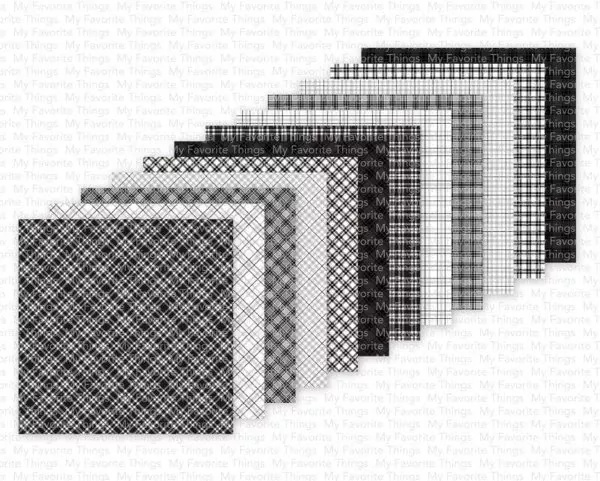 Black & White Plaid Paper Pad 6x6 Inch My Favorite Things 1