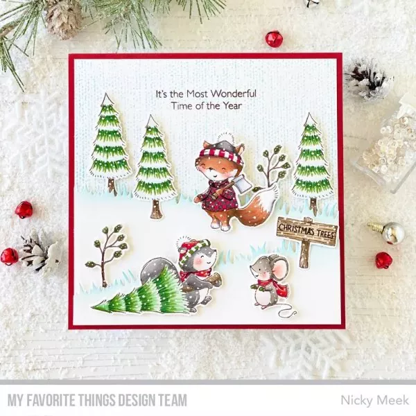 Christmas Tree Farm Clear Stamps My Favorite Things Project 1