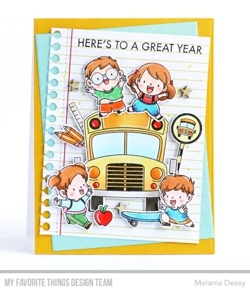 School is Cool Clear Stamps My Favorite Things Project 1