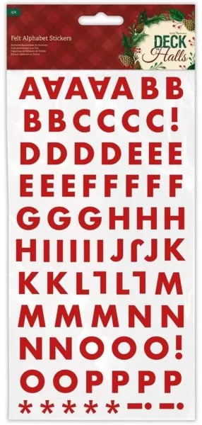 Papermania/Docraft felt alphabet stickers Red