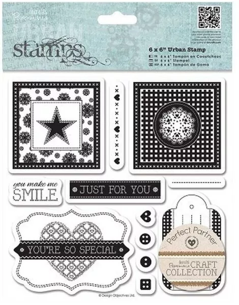 6x6" Urban Stamps Pastels docrafts cling