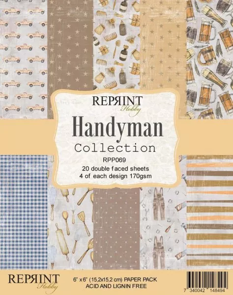 Handyman Collection collection 6x6 inch paper pack