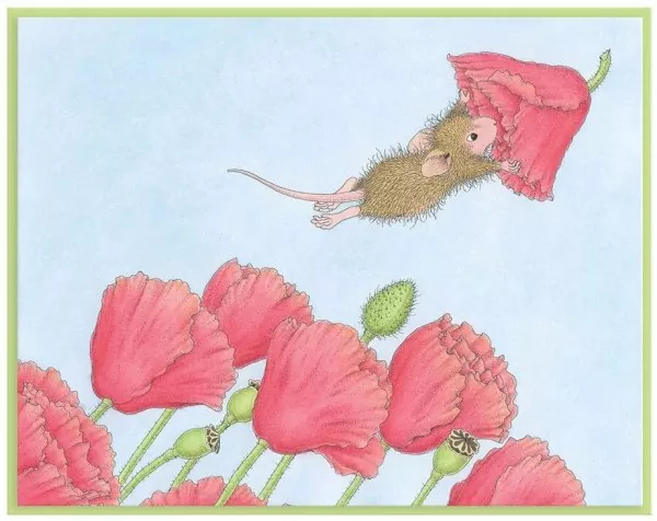House-Mouse Popping By Spellbinders Rubber Stamp 2