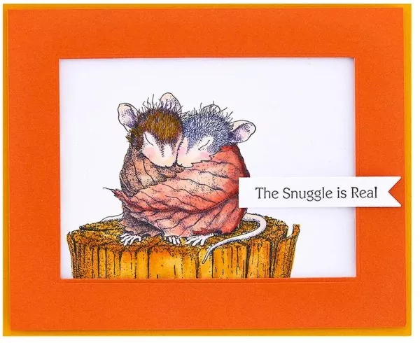 House-Mouse Snuggle Up Spellbinders Rubber Stamp 2