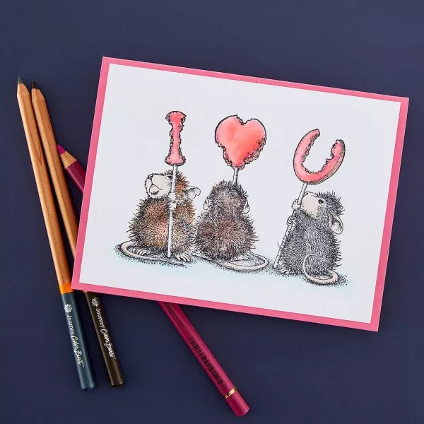 House-Mouse We Heart You Spellbinders Rubber Stamp 3