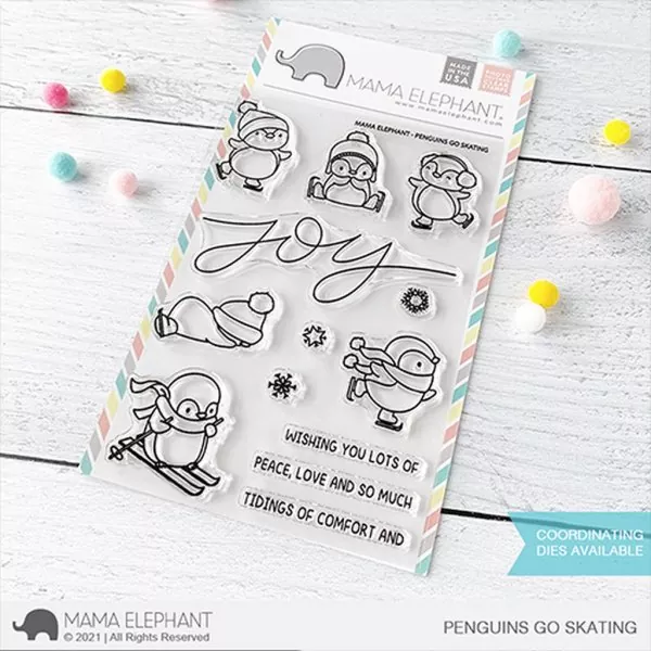 Penguins Go Skating Clear Stamps Stempel Mama Elephant