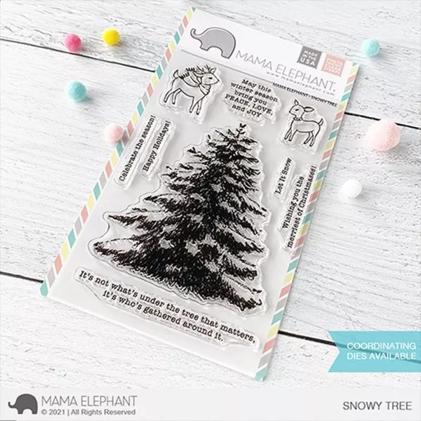Snowy Tree Clear Stamps Mama Elephant