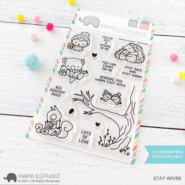 Stay Warm Clear Stamps Mama Elephant