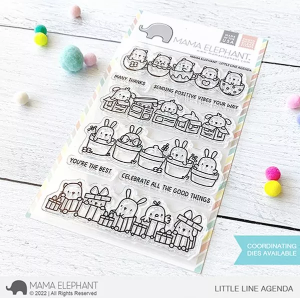 Little Line Agenda Clear Stamps Mama Elephant