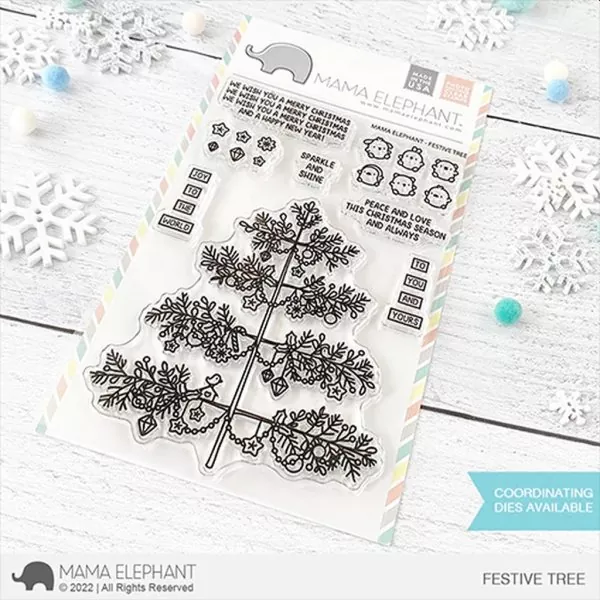 Festive Tree Clear Stamps Mama Elephant