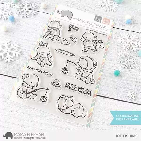 Ice Fishing Clear Stamps Mama Elephant