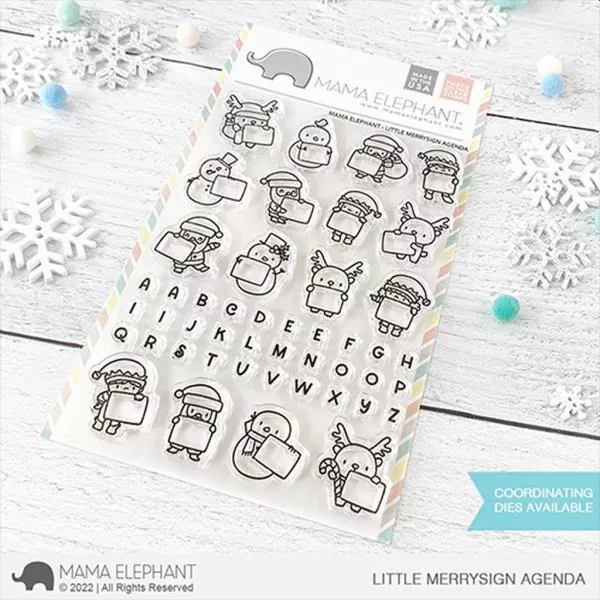 Little Merrysign Agenda Clear Stamps Mama Elephant