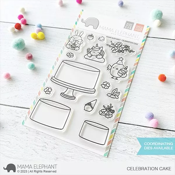 Celebration Cake Clear Stamps Mama Elephant