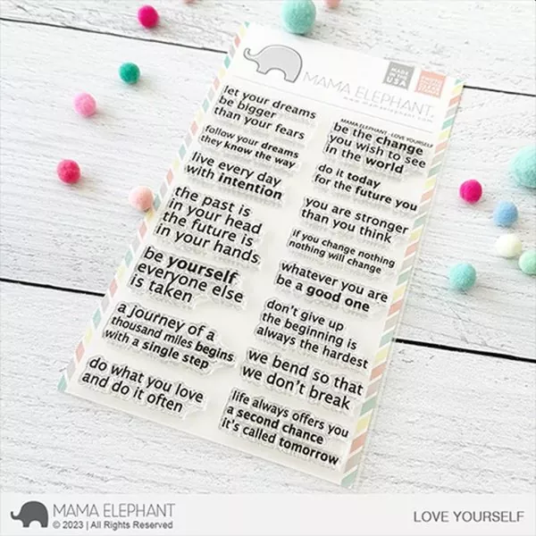 Love Yourself Clear Stamps Mama Elephant