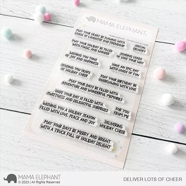 Deliver Lots of Cheer Clear Stamps Mama Elephant