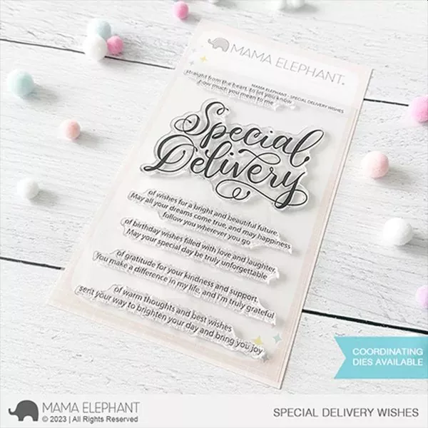 Special Delivery Wishes Clear Stamps Mama Elephant