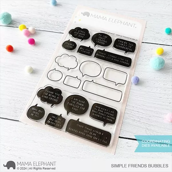 Simple Friends Bubbles Clear Stamps Mama Elephant