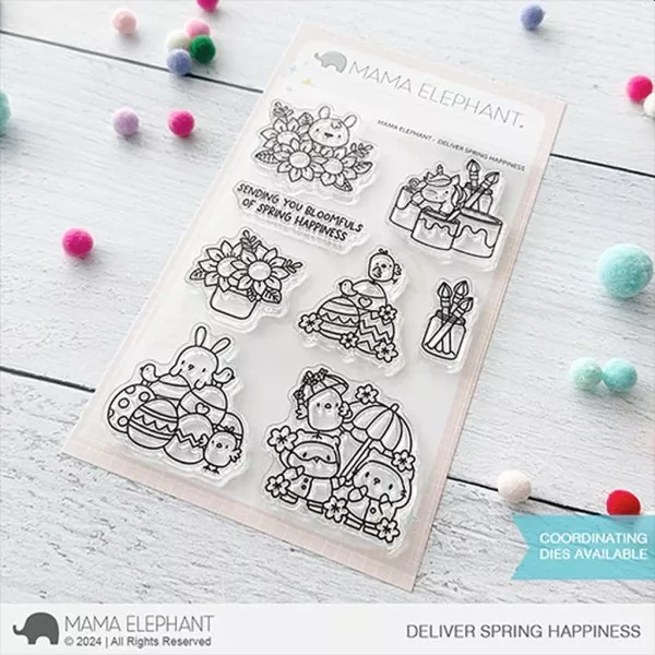 Deliver Spring Happiness Clear Stamps Mama Elephant