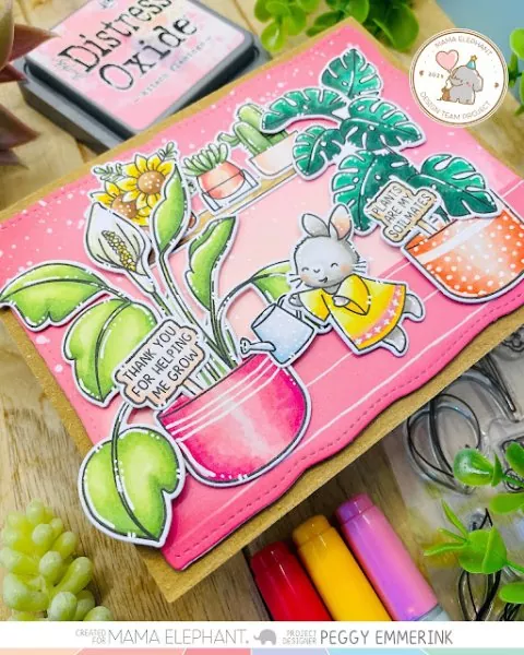 Build a Potted Plant Mama Elephant Stamp & Die Bundle 2