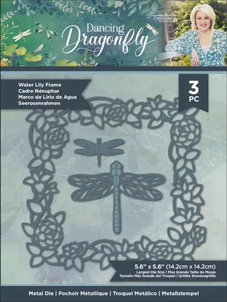 Water Lily Frame die set dancing dragonfly crafters companion