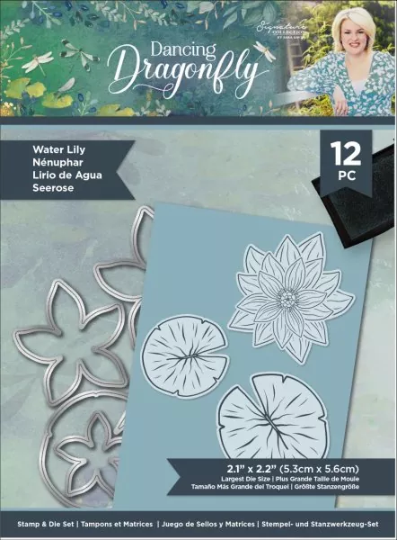 Dancing Dragonfly - Water Lily stamps and die set crafters companion