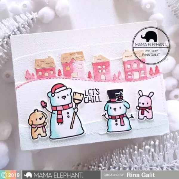 S SNOW FRIENDS Mama Elephant clearstamps 1