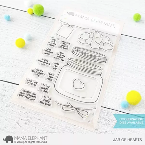 Jar of Hearts Clear Stamps Mama Elephant