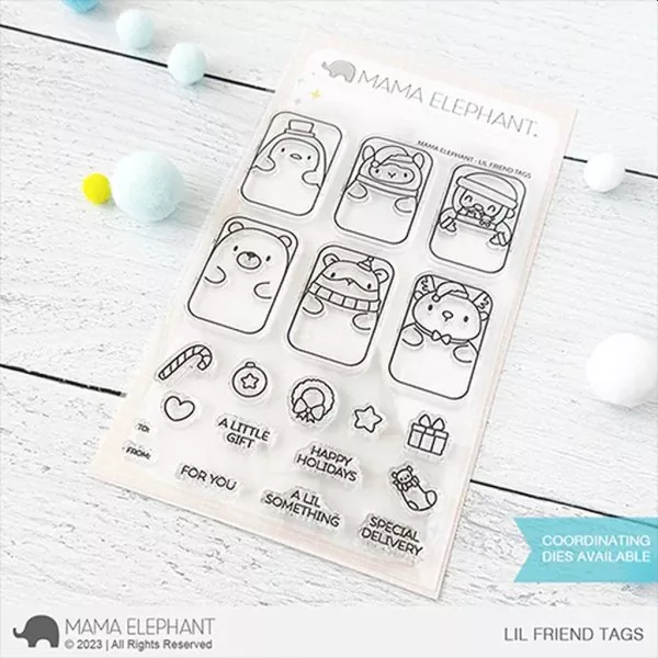 Lil Friend Tags Clear Stamps Mama Elephant