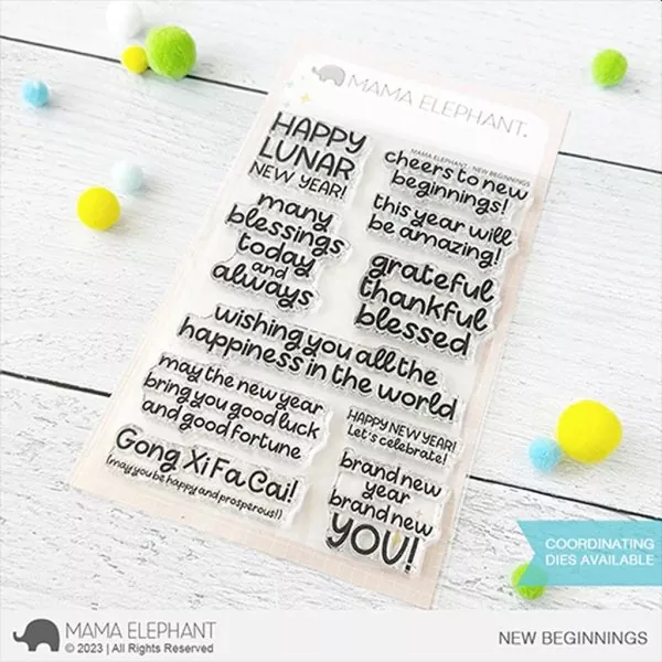 New Beginnings Clear Stamps Mama Elephant