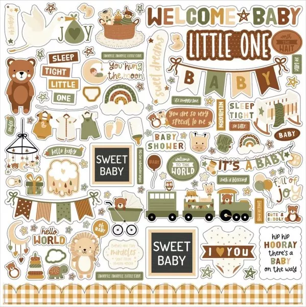 Echo Park Special Delivery Baby 12x12 inch collection kit 7