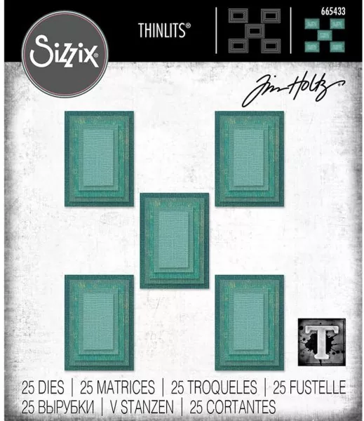 Stacked Tiles Rectangles Thinlits Dies from Tim Holtz Sizzix